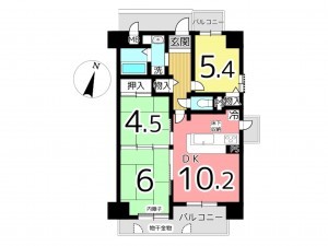 姫路市龍野町、収益/事業用物件/マンションの間取り画像です