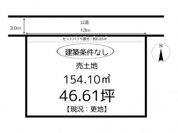 姫路市八代宮前町、土地の間取り画像です