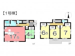 姫路市網干区高田、新築一戸建ての間取り画像です