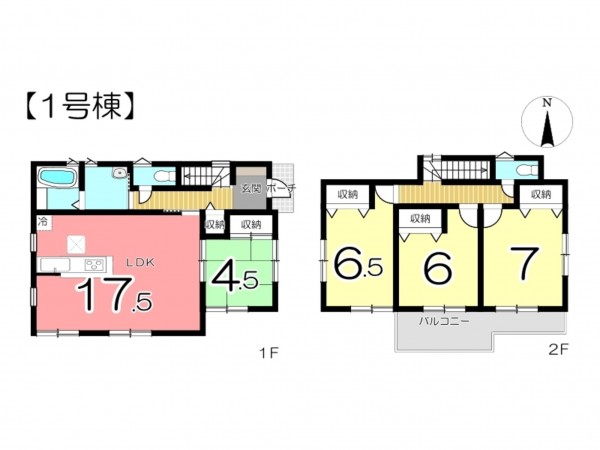 姫路市網干区高田、新築一戸建ての間取り画像です