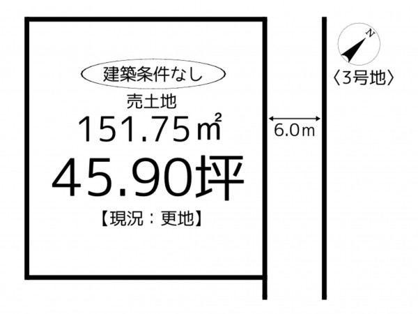 揖保郡太子町矢田部、土地の間取り画像です