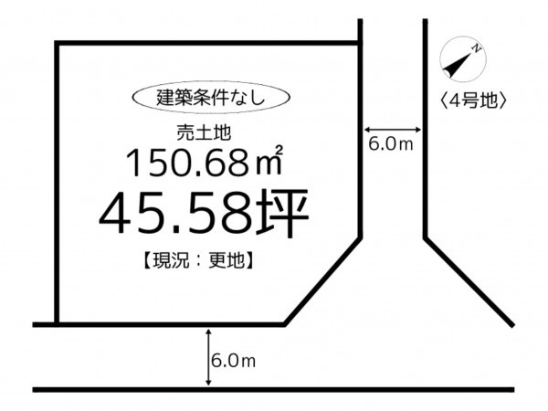 揖保郡太子町矢田部、土地の間取り画像です