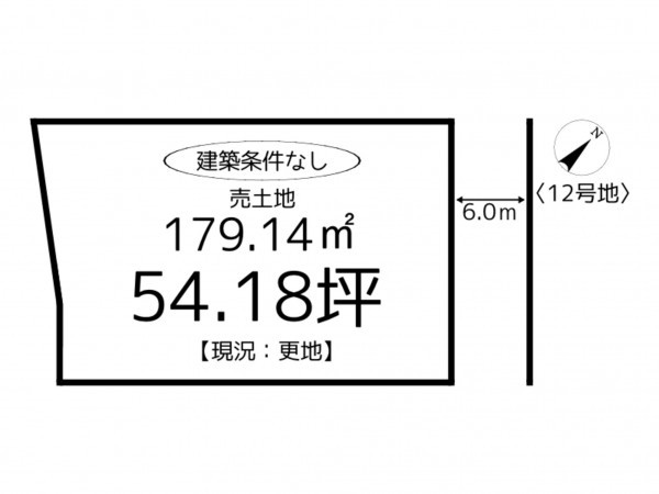 揖保郡太子町矢田部、土地の間取り画像です