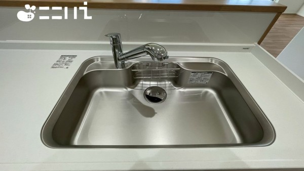 姫路市飾磨区付城、新築一戸建てのキッチン画像です