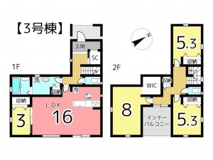 姫路市継、新築一戸建ての間取り画像です