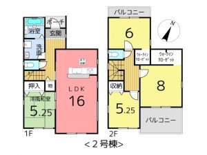 たつの市龍野町片山、新築一戸建ての間取り画像です