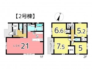 姫路市広畑区才、新築一戸建ての間取り画像です