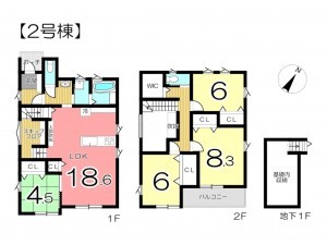 姫路市継、新築一戸建ての間取り画像です