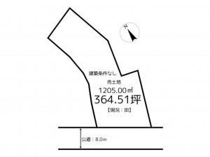 たつの市新宮町新宮、土地の間取り画像です