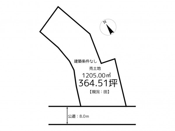 たつの市新宮町新宮、土地の間取り画像です