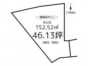 揖保郡太子町馬場、土地の間取り画像です