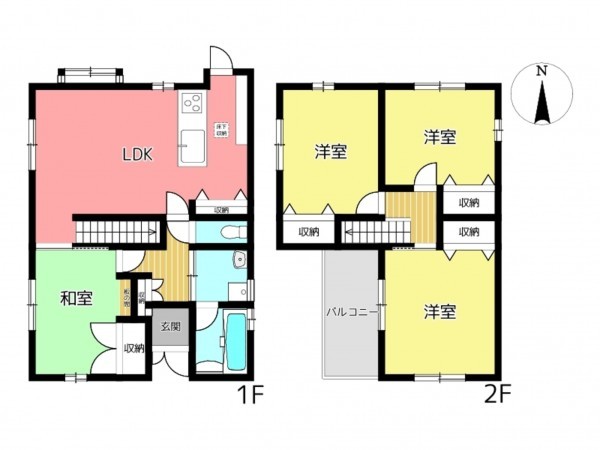 たつの市龍野町片山、中古一戸建ての間取り画像です