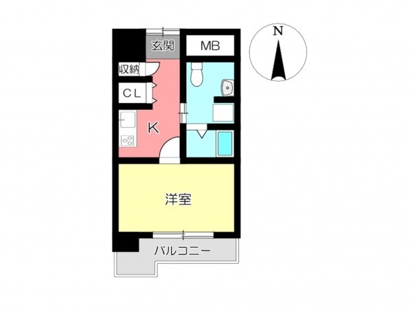 姫路市北条口、収益/事業用物件/マンションの間取り画像です