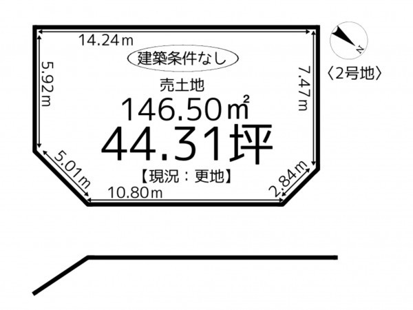 たつの市誉田町福田、土地の間取り画像です