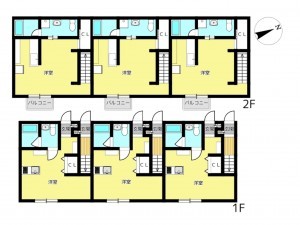 たつの市龍野町富永、収益/事業用物件/アパートの間取り画像です