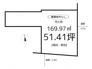 揖保郡太子町鵤、土地の間取り画像です