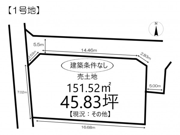 姫路市砥堀、土地の間取り画像です