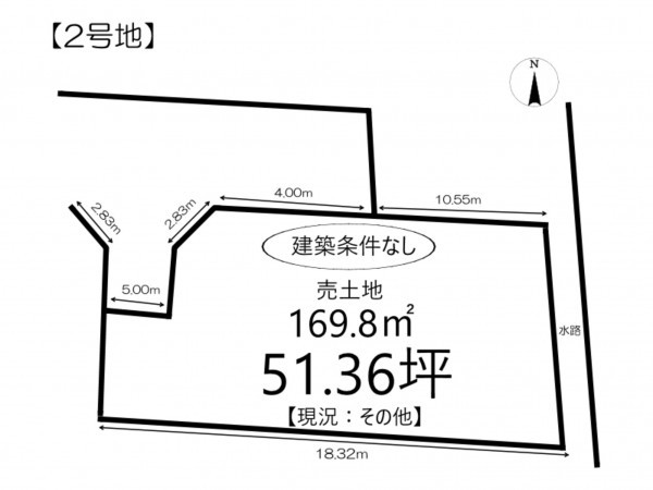 姫路市砥堀、土地の間取り画像です