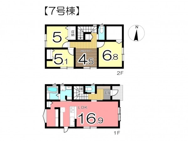 姫路市東今宿、新築一戸建ての間取り画像です