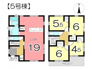 姫路市網干区坂上、新築一戸建ての間取り画像です