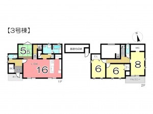 姫路市広畑区蒲田、新築一戸建ての間取り画像です