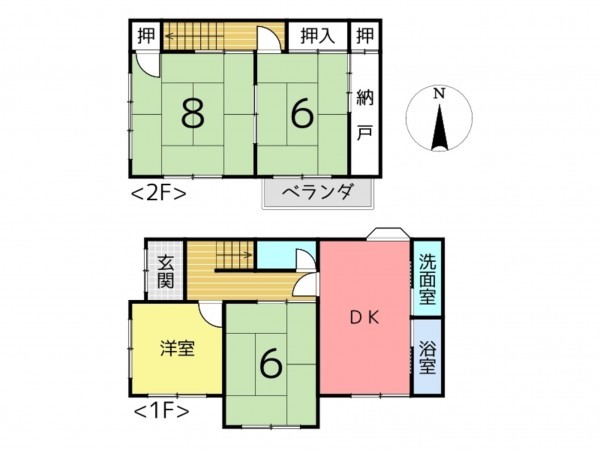揖保郡太子町福地、収益/事業用物件/住宅の間取り画像です