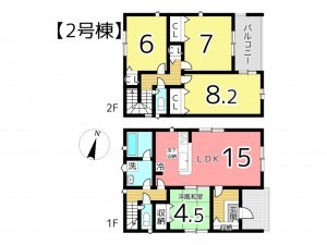 姫路市砥堀、新築一戸建ての間取り画像です