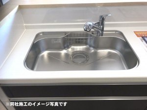 姫路市飾磨区西浜町、新築一戸建てのキッチン画像です