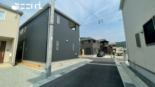 姫路市広畑区蒲田、新築一戸建ての外観画像です