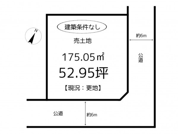 姫路市田寺東、土地の間取り画像です