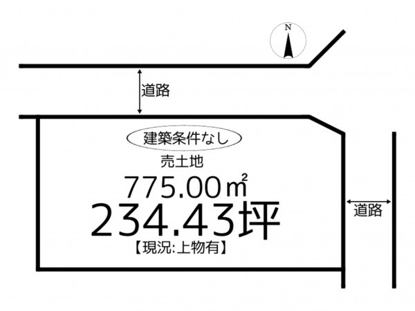 揖保郡太子町東保、土地の間取り画像です