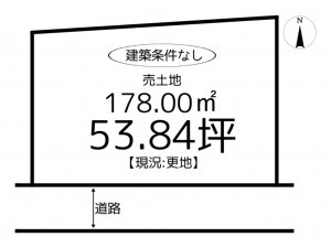 たつの市御津町朝臣、土地の間取り画像です