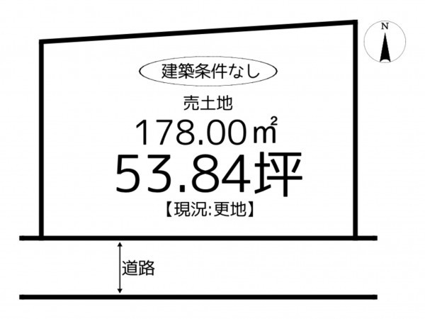 たつの市御津町朝臣、土地の間取り画像です