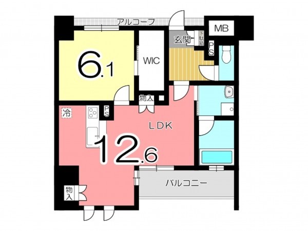 姫路市延末、マンションの間取り画像です