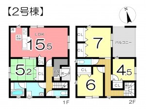 姫路市四郷町、新築一戸建ての間取り画像です