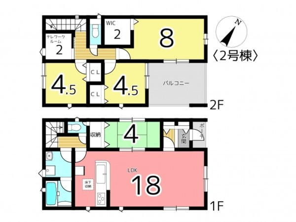 相生市那波大浜町、新築一戸建ての間取り画像です