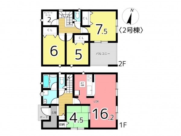 揖保郡太子町太田、新築一戸建ての間取り画像です