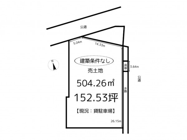 姫路市玉手、土地の間取り画像です