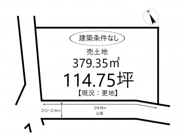 姫路市東山、土地の間取り画像です