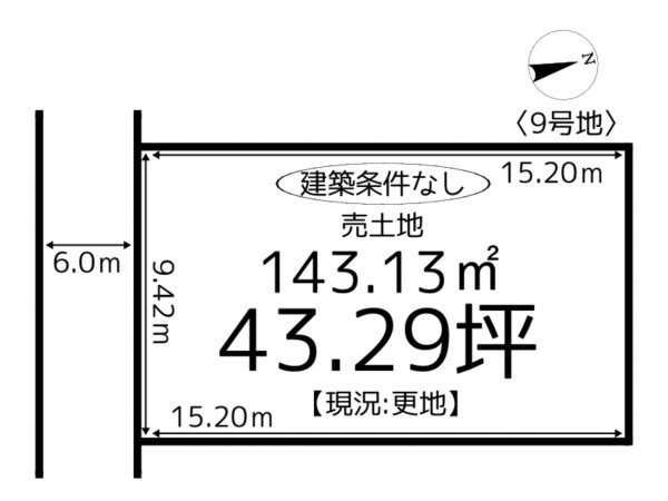 揖保郡太子町鵤、土地の間取り画像です