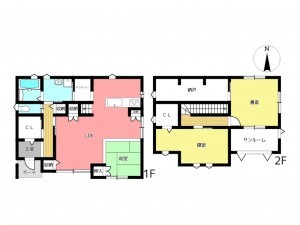 相生市赤坂、中古一戸建ての間取り画像です