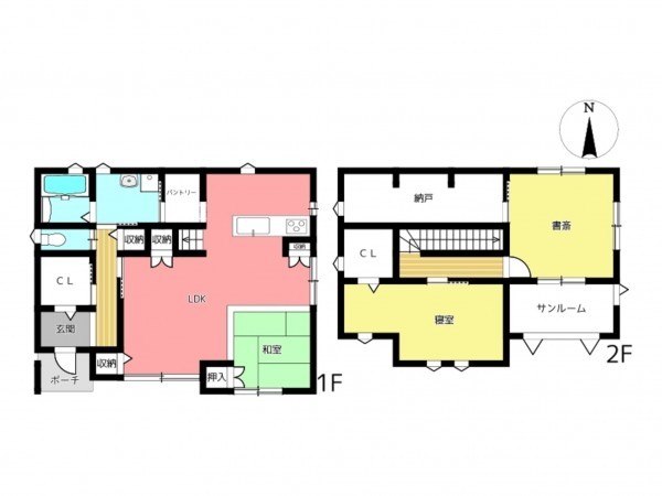 相生市赤坂、中古一戸建ての間取り画像です