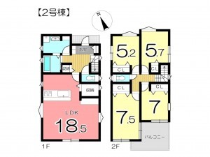 姫路市景福寺前、新築一戸建ての間取り画像です