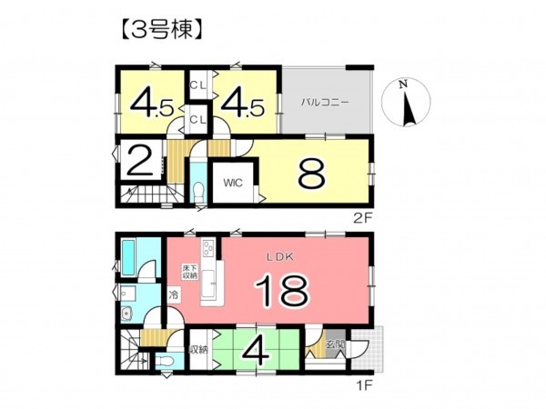姫路市書写、新築一戸建ての間取り画像です