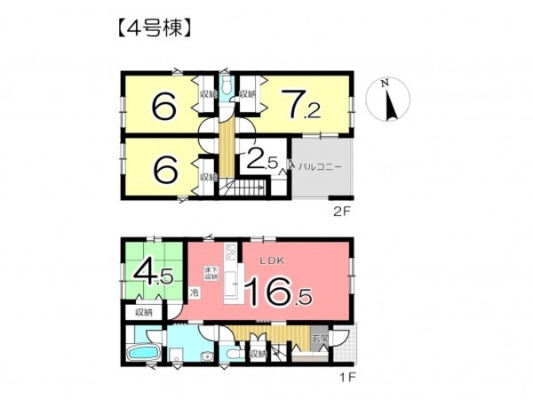 姫路市書写、新築一戸建ての間取り画像です