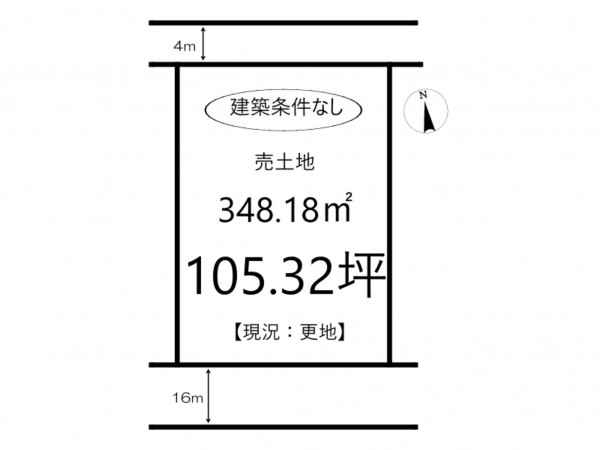 姫路市網干区大江島、土地の間取り画像です