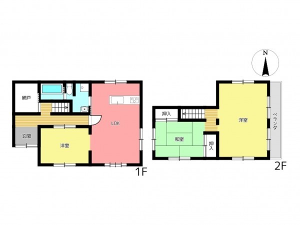相生市那波西本町、中古一戸建ての間取り画像です