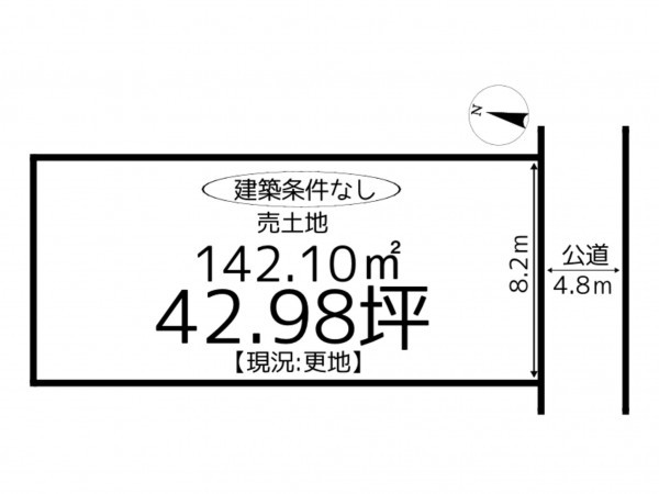 たつの市龍野町門の外、土地の間取り画像です