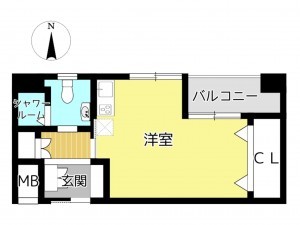 姫路市北条口、収益/事業用物件/マンションの間取り画像です