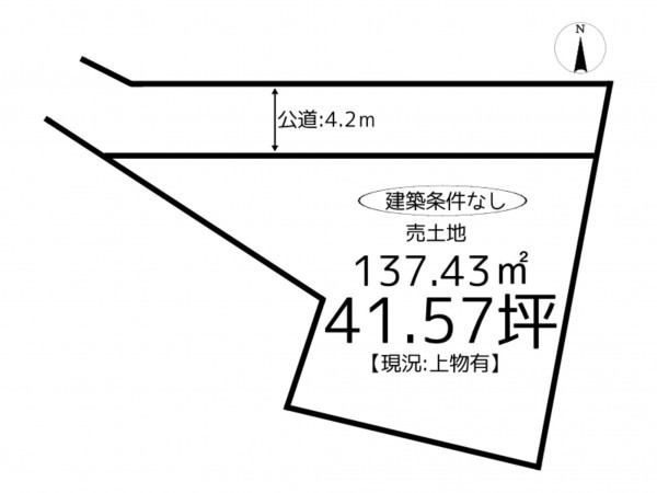 揖保郡太子町福地、土地の間取り画像です